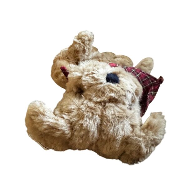 Boyds Bears Simon T Poochley Beans Dog Bulldog Red Plaid Bandana - Picture 8 of 11